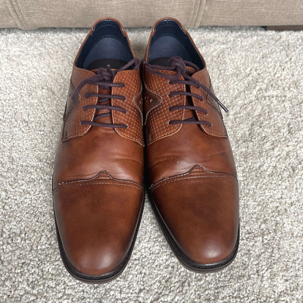 Stacy Adams Boys Cap Toe Vintage-Style Oxford Dress Shoes Size 5.
